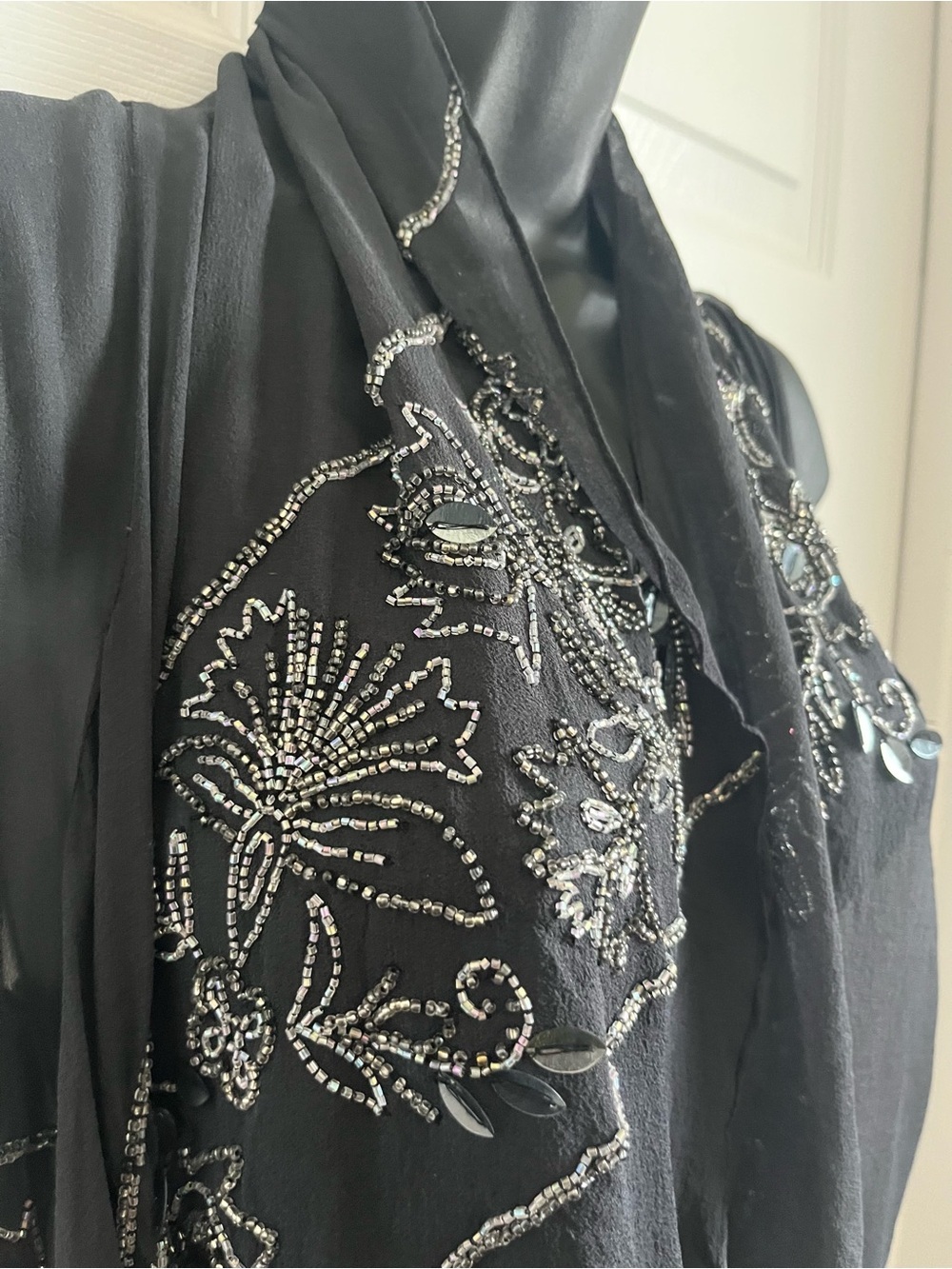 All Saints Spitalfields Silk Vintage 14 Large Cover Up Top Wrap Vest Embroidered - Picture 7 of 12